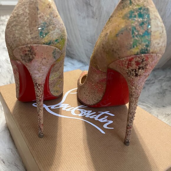 Christian Louboutin 120 mm So Kate multi colored pumps, size 38.5 - Picture 4 of 6